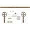 Ekena Millwork Premium Wagon Wheel Strap Barn Door Hardware Set w/ 7' Track for 2 1/4" Doors, White Bronze GB600157HWWZ - alternate 2